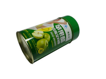 中国 ふた/カバーが付いている錫の食品包装の容器の緑の円形に金属をかぶせて下さい サプライヤー